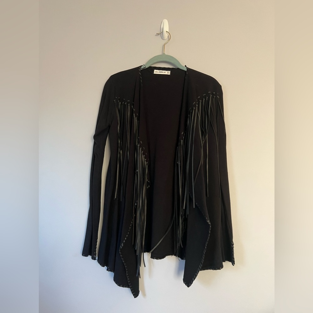 Zara fringe coat size small